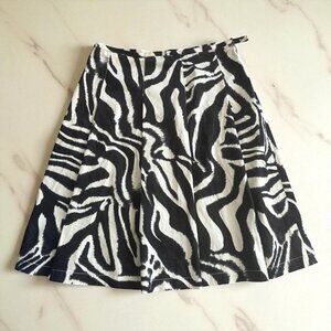 ST JOHN Vintage A Line Animal Print Skirt Size 4